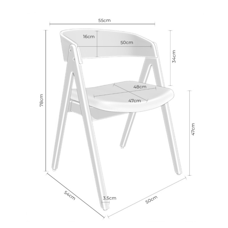 Silla comedor Rina roble
