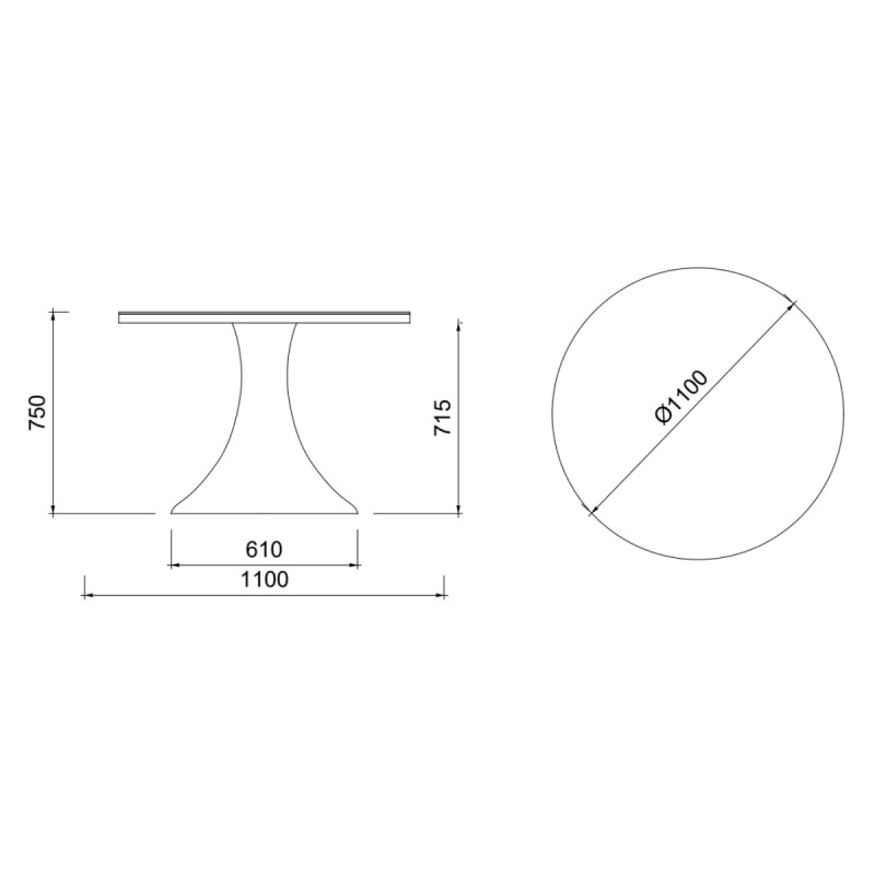 Mesa comedor Jenner Mooma Design