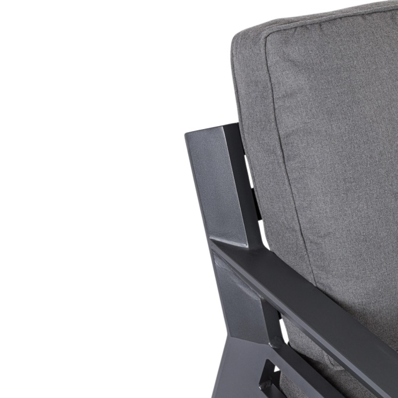 Set sofá esquinero y mesa chimenea Hendrix exterior