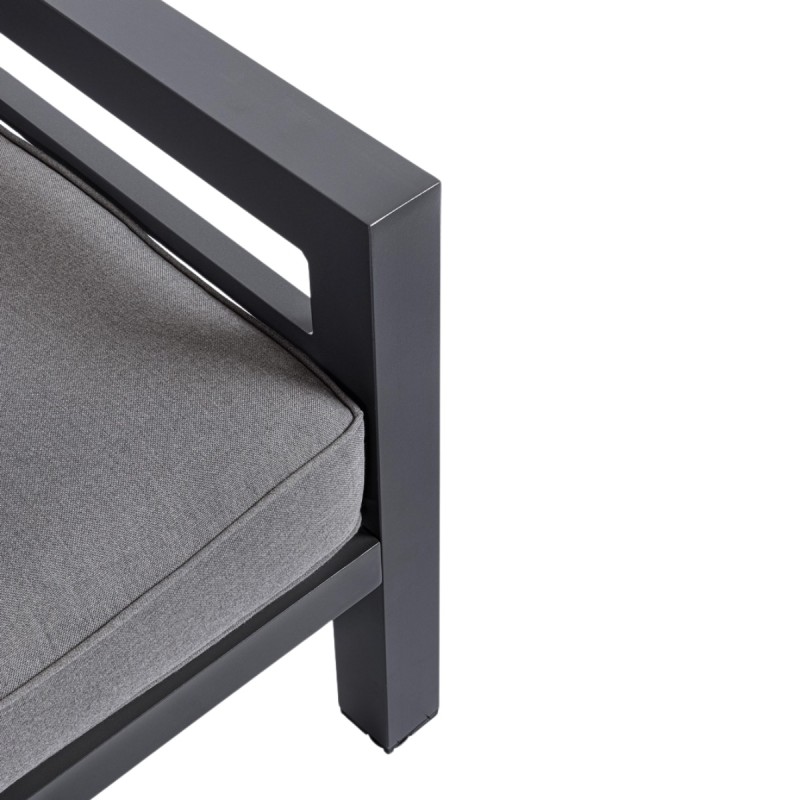 Set sofá esquinero y mesa chimenea Hendrix exterior