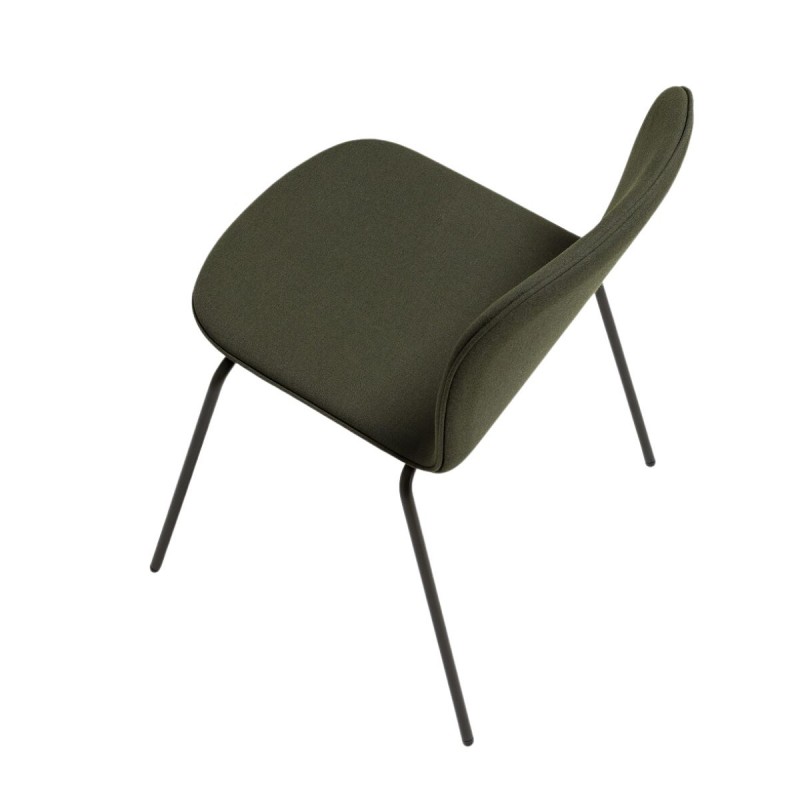 Silla tapizada Ona con patas metálicas de Vergés