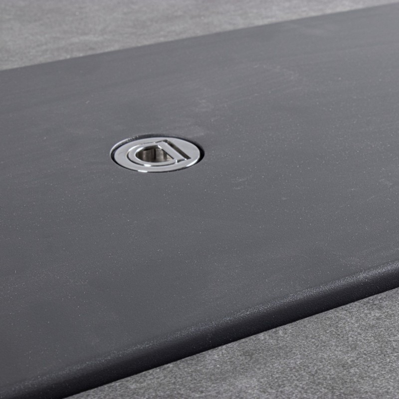 Set sofá esquinero y mesa chimenea Hendrix exterior