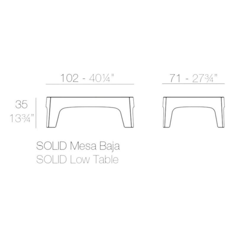 Mesa baja Solid Vondom