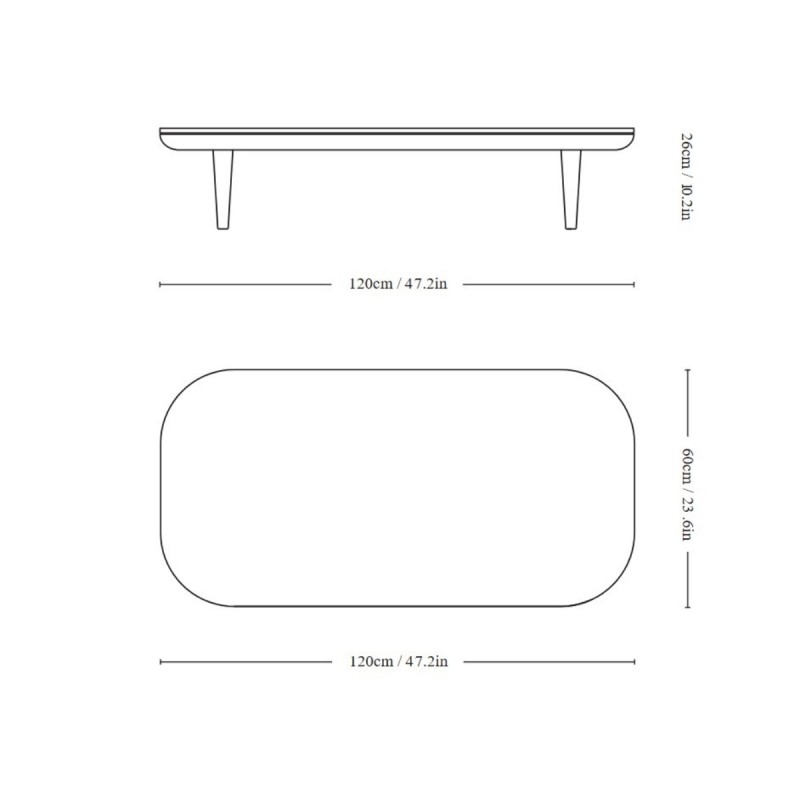 Mesa de centro Fly rectangular - &Tradition