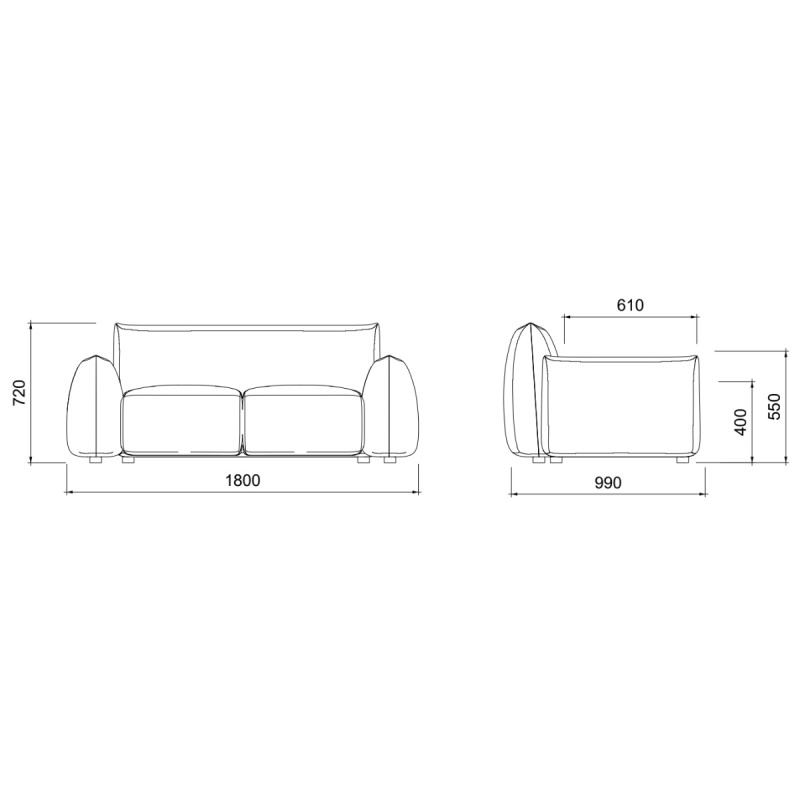 Sofá 2 plazas Riverside Mooma Design