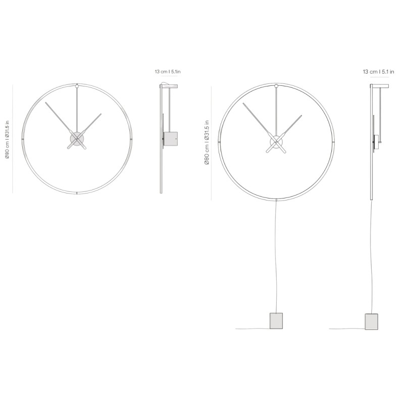 Reloj pared Ombra Premium Nomon