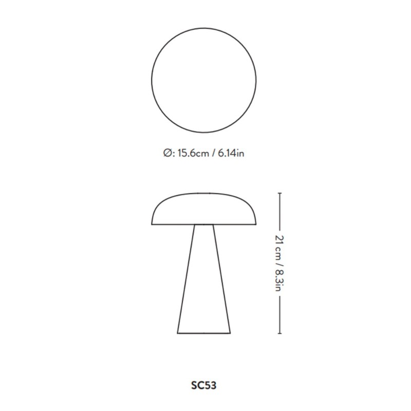 Lámpara sobremesa Como &Tradition