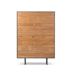 Aparador alto teca hierro Geox - Dareels