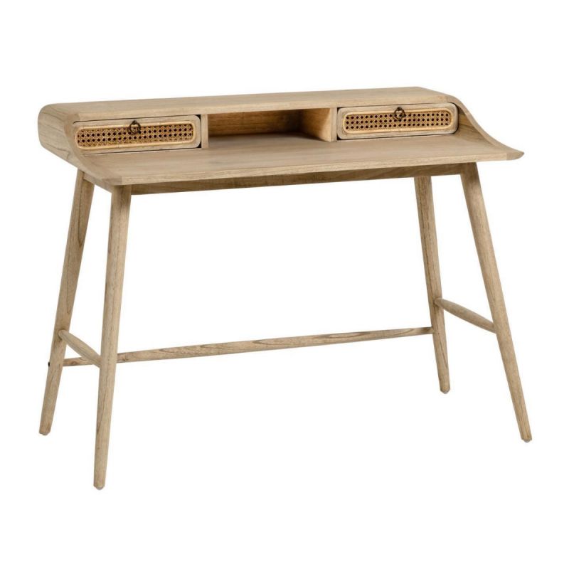 Mesa escritorio cajones madera envejecida