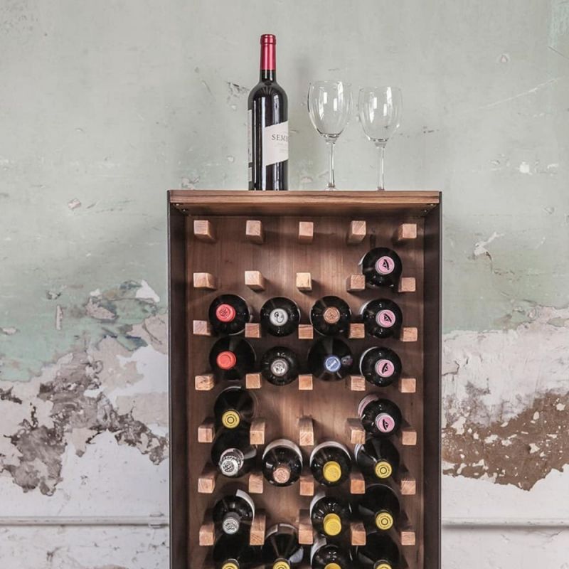 Botellero teca reciclada Wine - Dareels