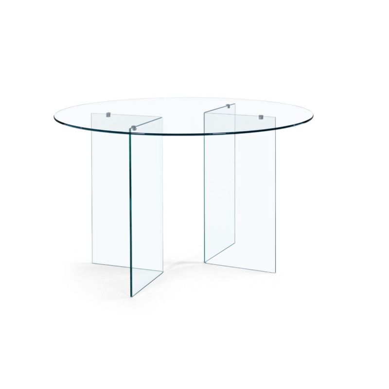 Mesa redonda Iride | Sobre vidrio