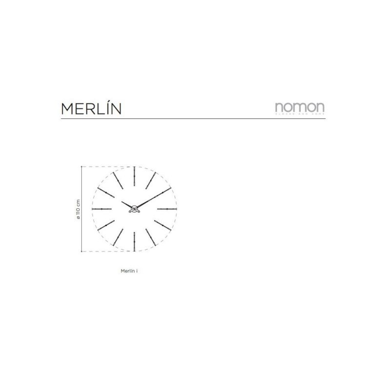 Reloj de pared moderno Merlín n de Nomon