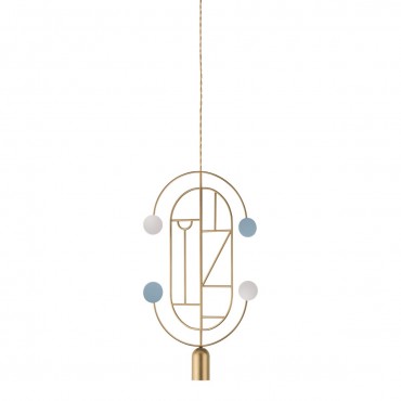 Lámpara Wooden Dots WDS04 Nomon-Azul