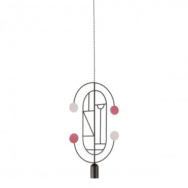 Lámpara Wooden Dots WDS04 Nomon-Rosa