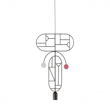 Lámpara Wooden Dots WDS09 Nomon-Rosa