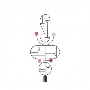 Lámpara Wooden Dots WDS15 Nomon-Rosa