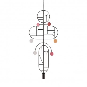 Lámpara Wooden Dots WDS19 Nomon-Rosa