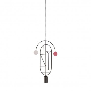 Lámpara Wooden Dots WD07 Nomon-Rosa