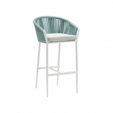 Taburete Bar Ukiah blanco Mooma Design-Azul