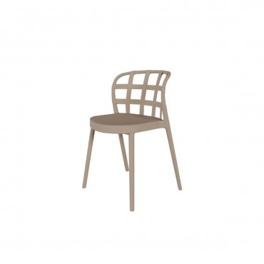 Silla apilable Gina-Beige