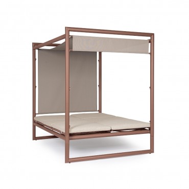 Daybed de exterior Konnor-Rojo