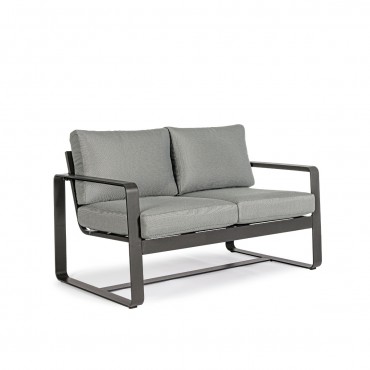 Sofá 2 plazas Merrigan de exterior-Gris oscuro