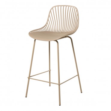 Taburete alto Peyton | Estilo moderno-Beige