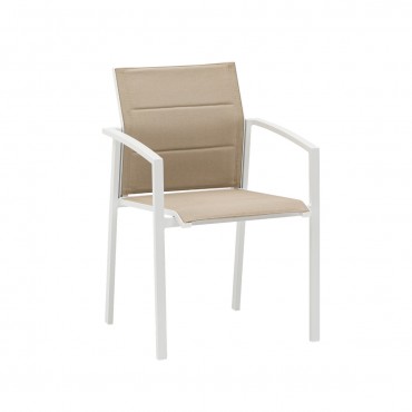 Silla comedor Orick blanco Mooma Design-Marrón