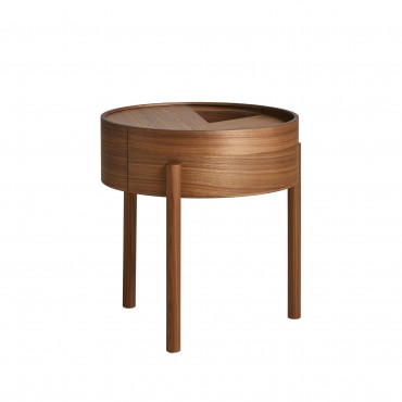 Mesa auxiliar Arc roble redonda - Woud nogal