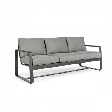 Sofá 3 plazas Merrigan de exterior-Gris oscuro