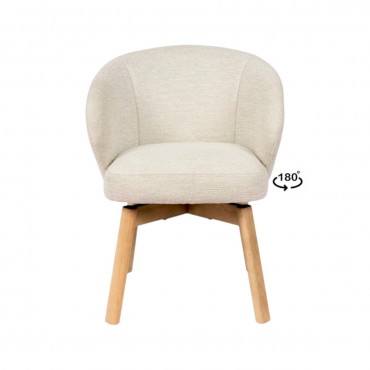 Silla giratoria Virginia-Beige