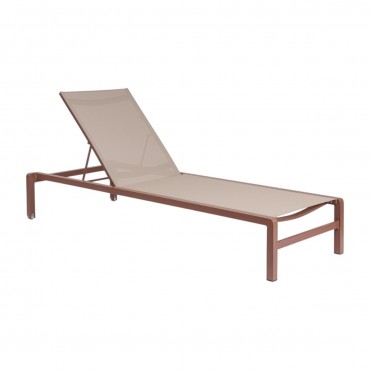 Tumbona Konnor para exterior-Rojo