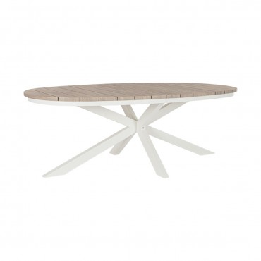 Mesa ovalada Zelmar exterior-Beige