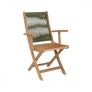 Silla reposabrazos Danubio plegable-Verde