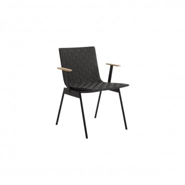 Silla brazos Ville exterior &Tradition-Negro