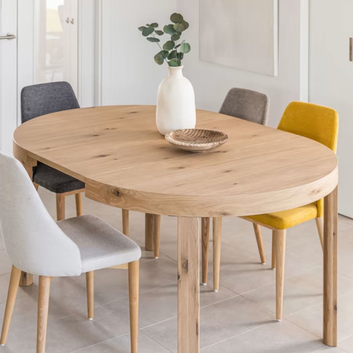 mesas redondas extensibles de cocina de estilo nordico para 2 - 3