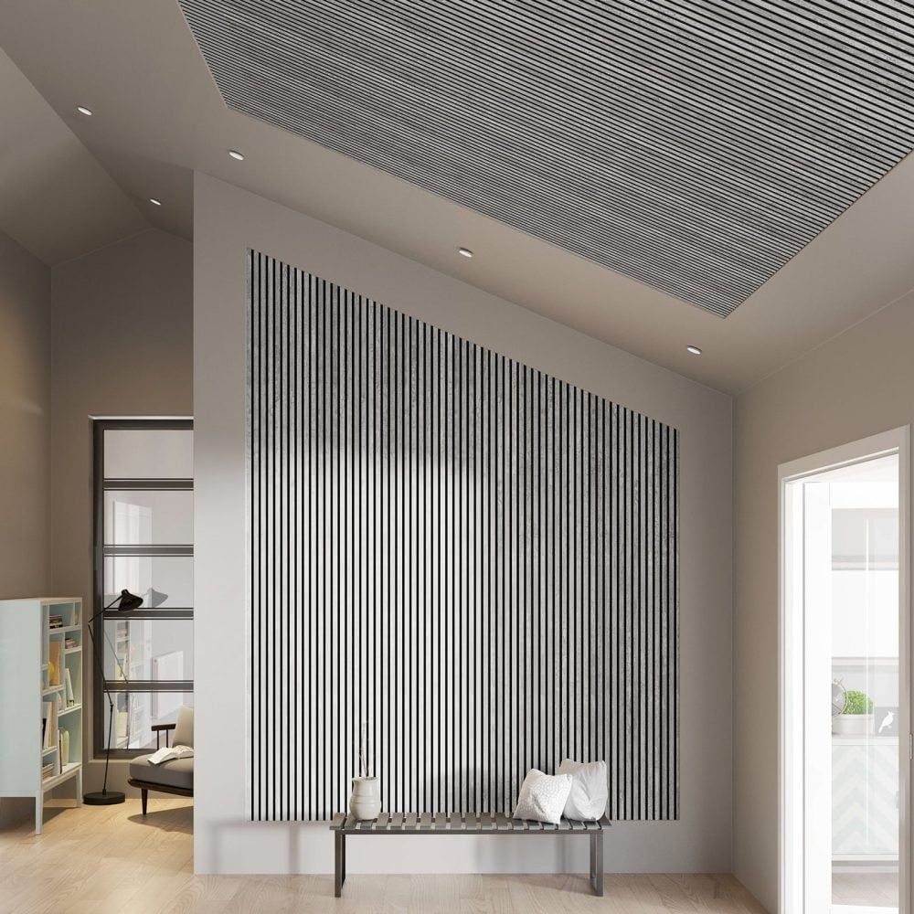 Panel acústico oxido blanco para el hogar ➨ WoodUpp 