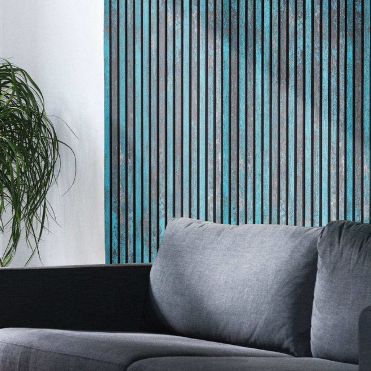 Panel acústico oxido azul de estilo vintage ➜ WoodUpp 