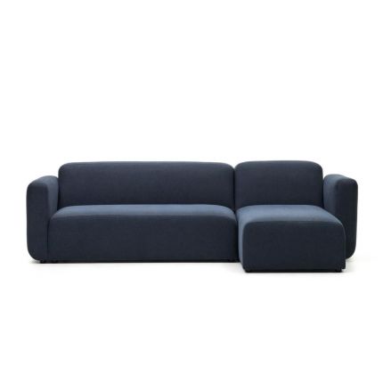 Sofá 3 plazas chaiselongue | Estilo moderno-Azul