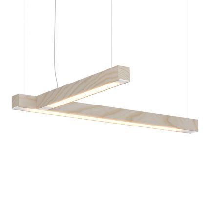 Lámpara de suspensión Led 40 Formato L madera clara - Tunto