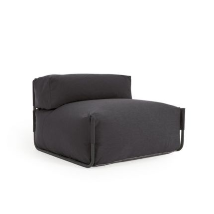 Puff exterior modular asiento-Negro