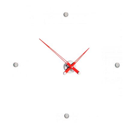 Reloj pared Rodon i Nomon 4 señales horarias Rojo