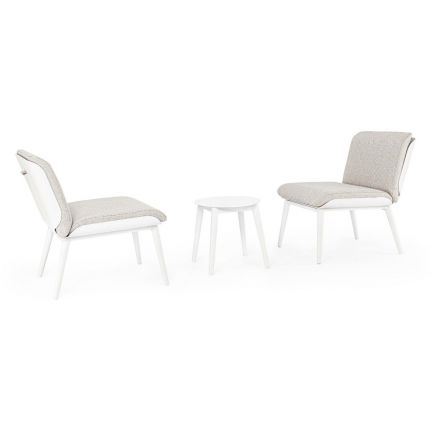 Set mesa y sillas Isabela exterior-Blanco
