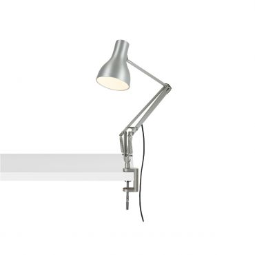 Lámpara tipo 75 con abrazadera de escritorio - Anglepoise-Plateado