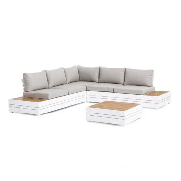 Set sofá rinconero Osten| Estilo Moderno-Blanco